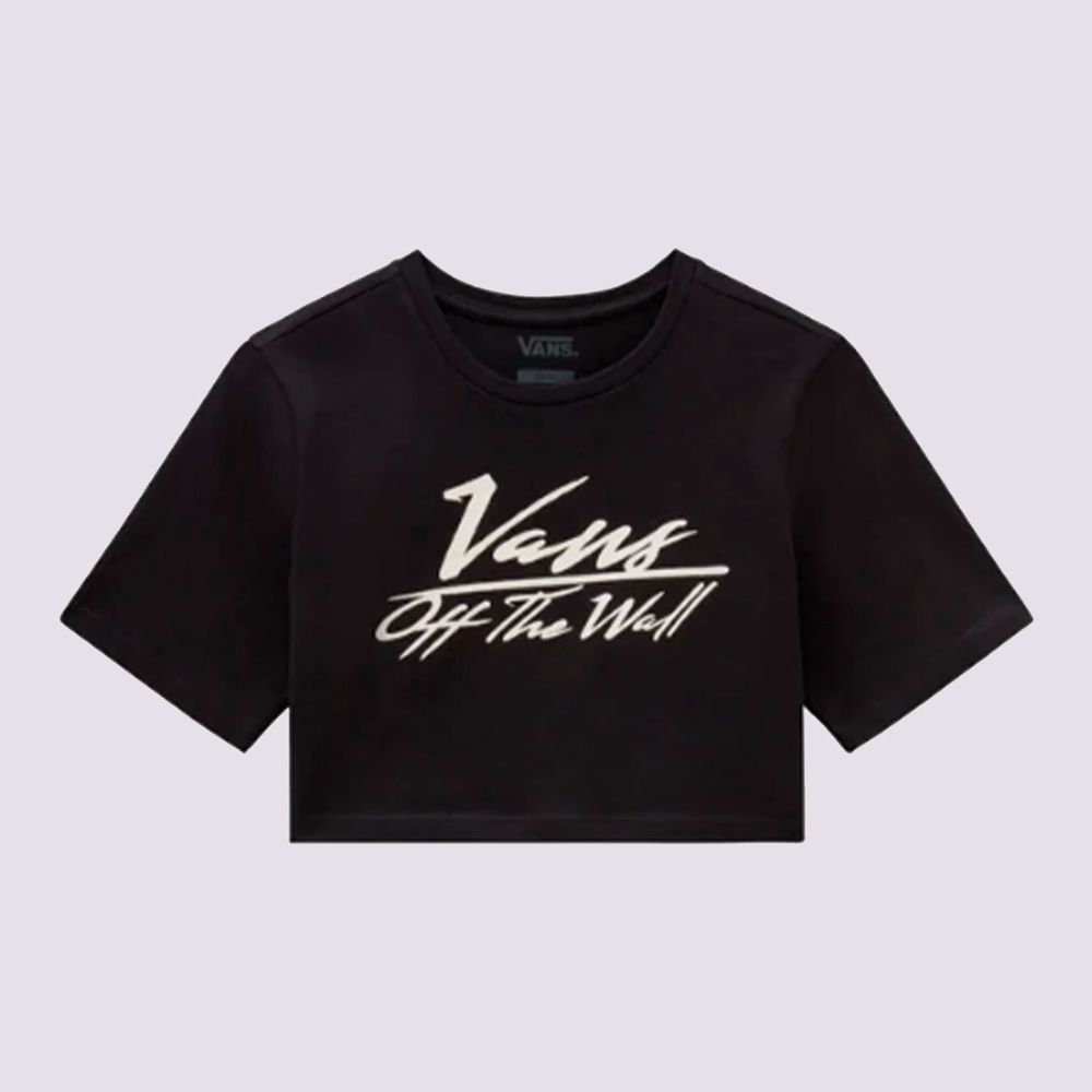 Camiseta-Corta-Negra-Go-Anyplace-Crew-Crop-Ii-Mujer-Vans