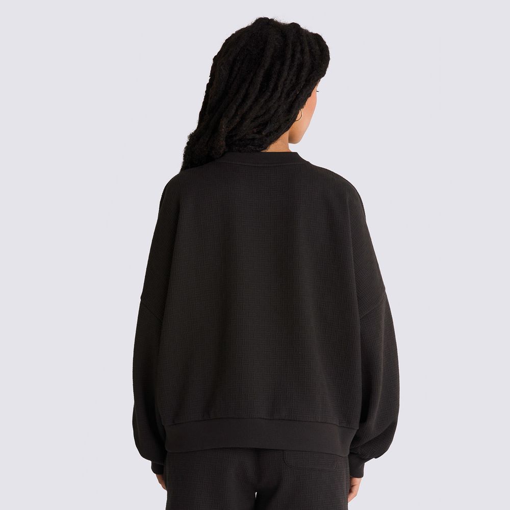 Buzo-Cuello-Redondo-Negro-Sabine-Loose-Crew-Mujer-Vans