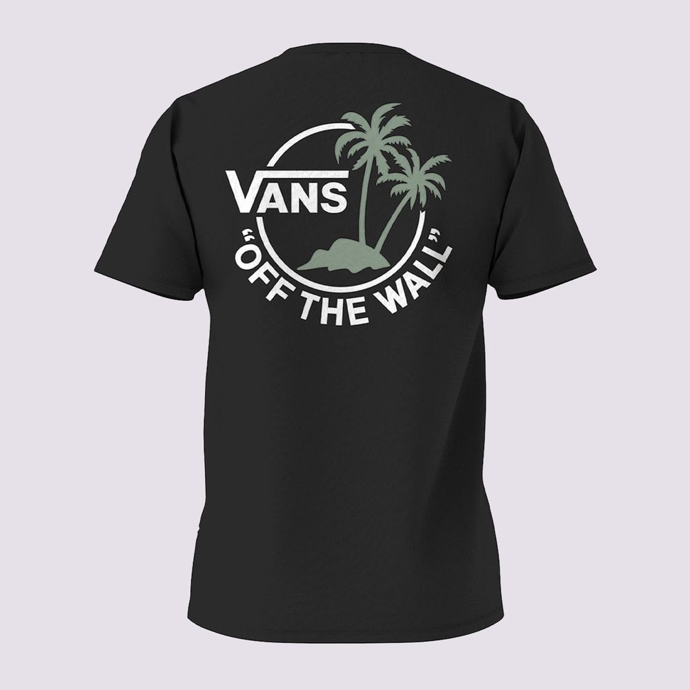 Camiseta-Manga-Corta-Negra-Mini-Dual-Palm-Hombre-Vans
