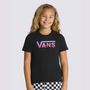 Camiseta-Manga-Corta-Negra-Flying-V-Crew-Girls-Niños-Vans