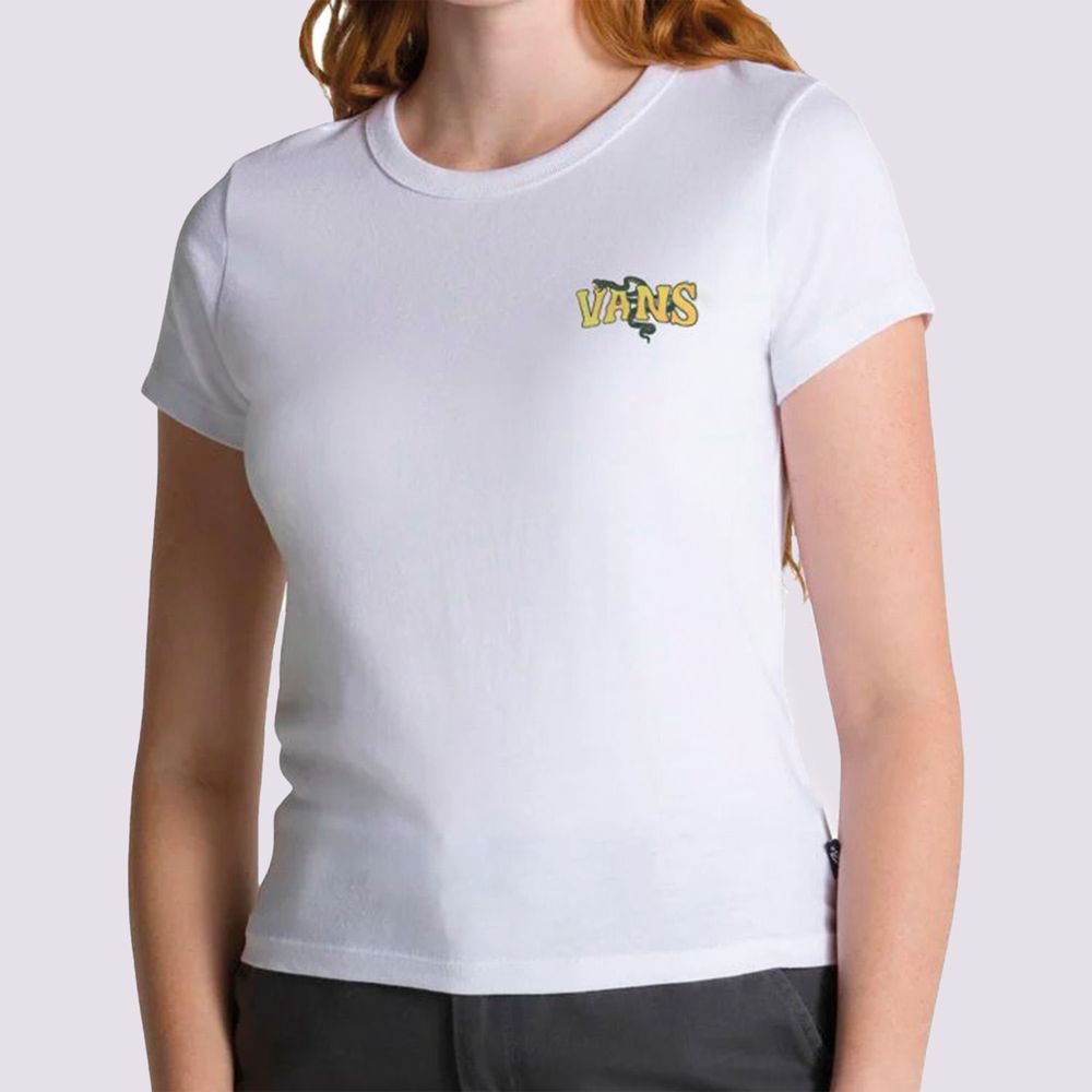 Compra Camiseta Blanca Ninian Mini Tee Mujer en Vans Colombia Tienda Oficial Vans