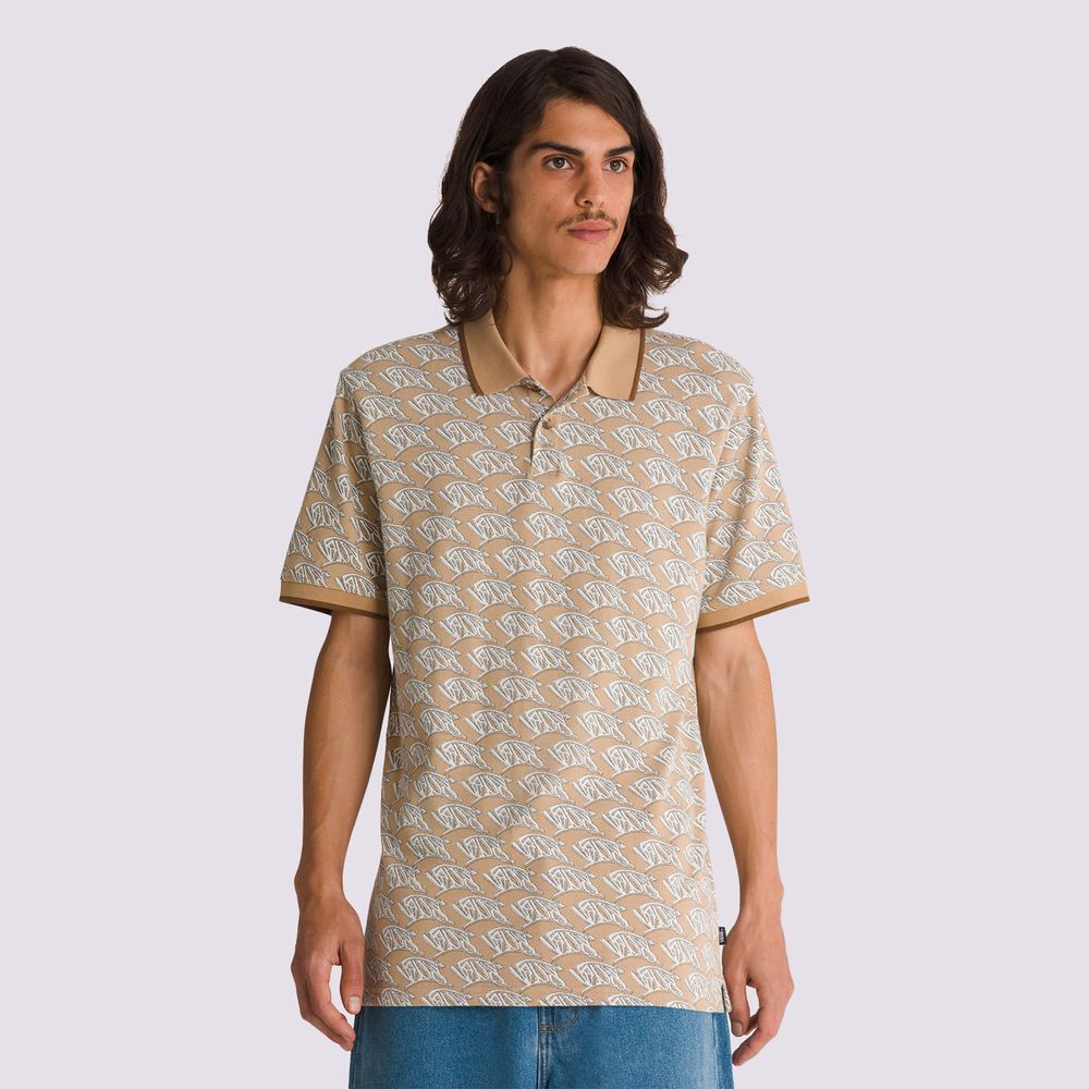 Camiseta-Manga-Corta-Chocolate-Lewis-Mills-Polo-Hombre-Vans