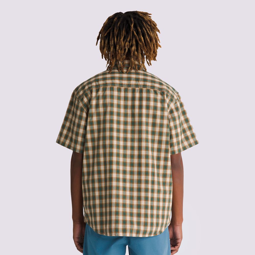 Camisa-Manga-Corta-Verde-Hadley-Ss-Woven-Hombre-Vans