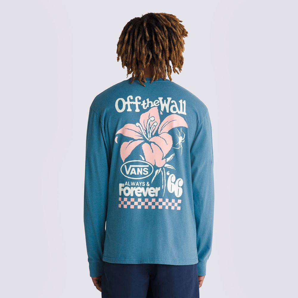 Camiseta-Manga-Larga-Azul-Petal-And-Pest-Ls-Tee-Hombre-Vans