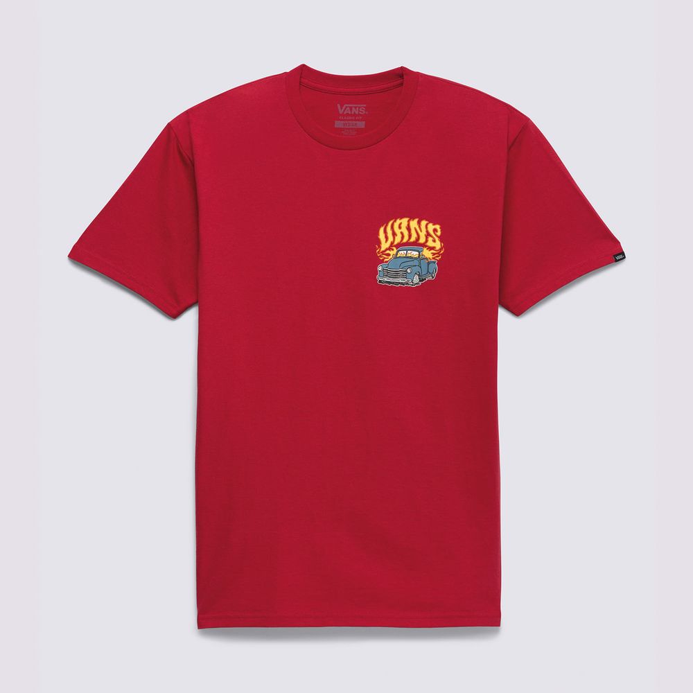 Camiseta-Manga-Corta-Roja-Running-On-Empty-Hombre-Vans