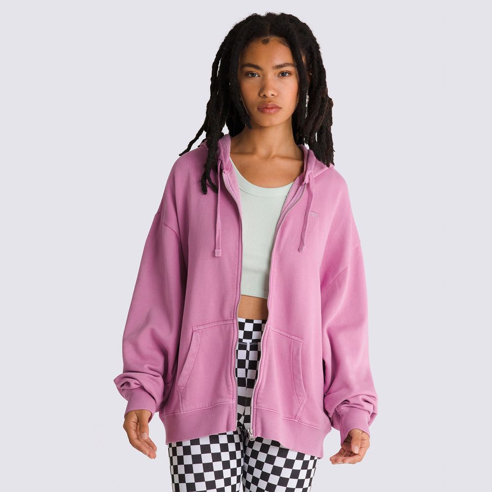Buzo-Con-Cremallera-Morado-Everyday-Os-Zip-Hoodie-Mujer-Vans