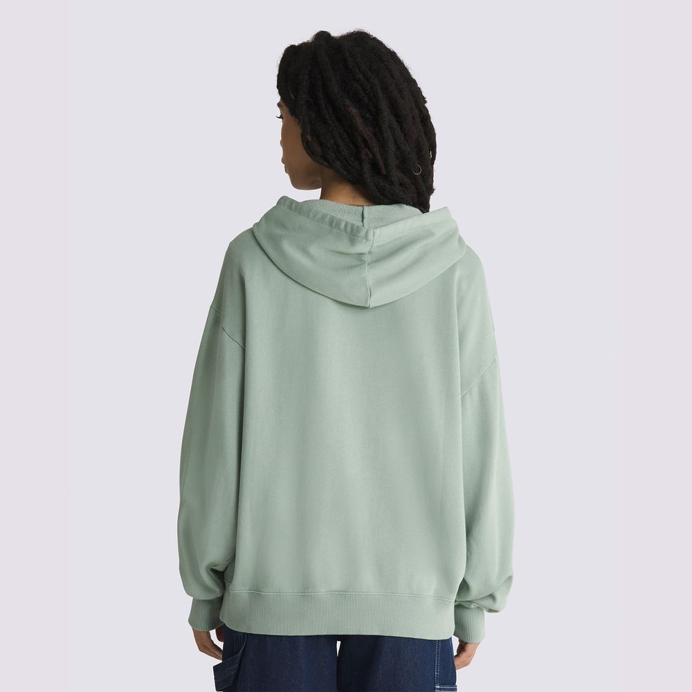 Buzo-Con-Cremallera-Verde-Everyday-Os-Zip-Hoodie-Mujer-Vans