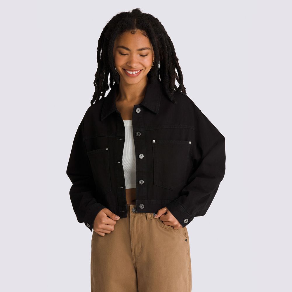Chaqueta-Negra-Raynes-Crop-Trucker-Mujer-Vans