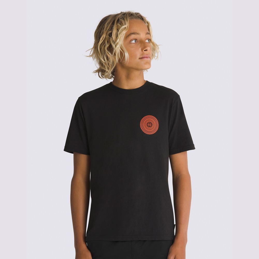 Camiseta-Manga-Corta-Negra-Spitfire-Ss-Niños-Vans