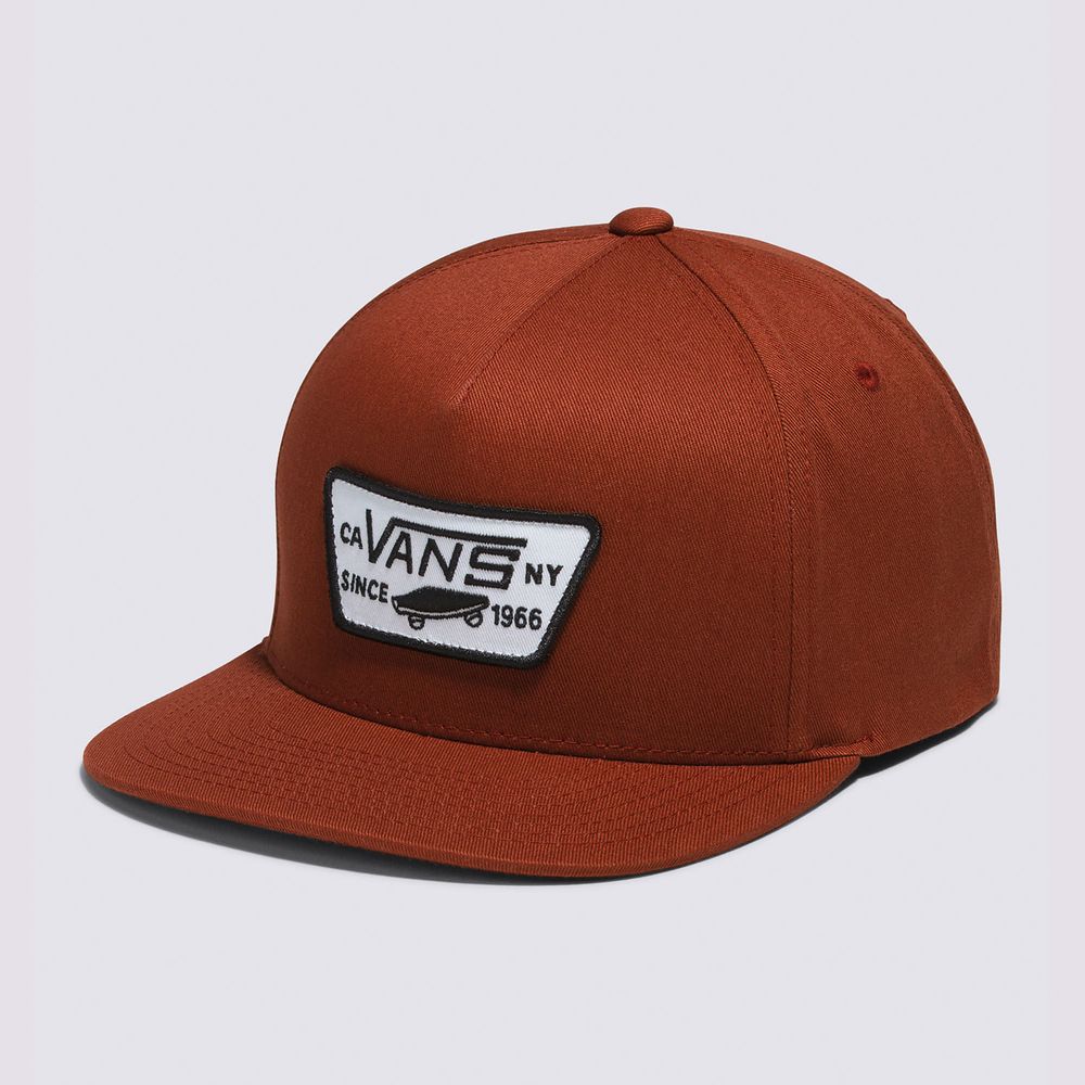 Gorra-Ajustable-Roja-Full-Patch-Snapback-Hombre-Vans