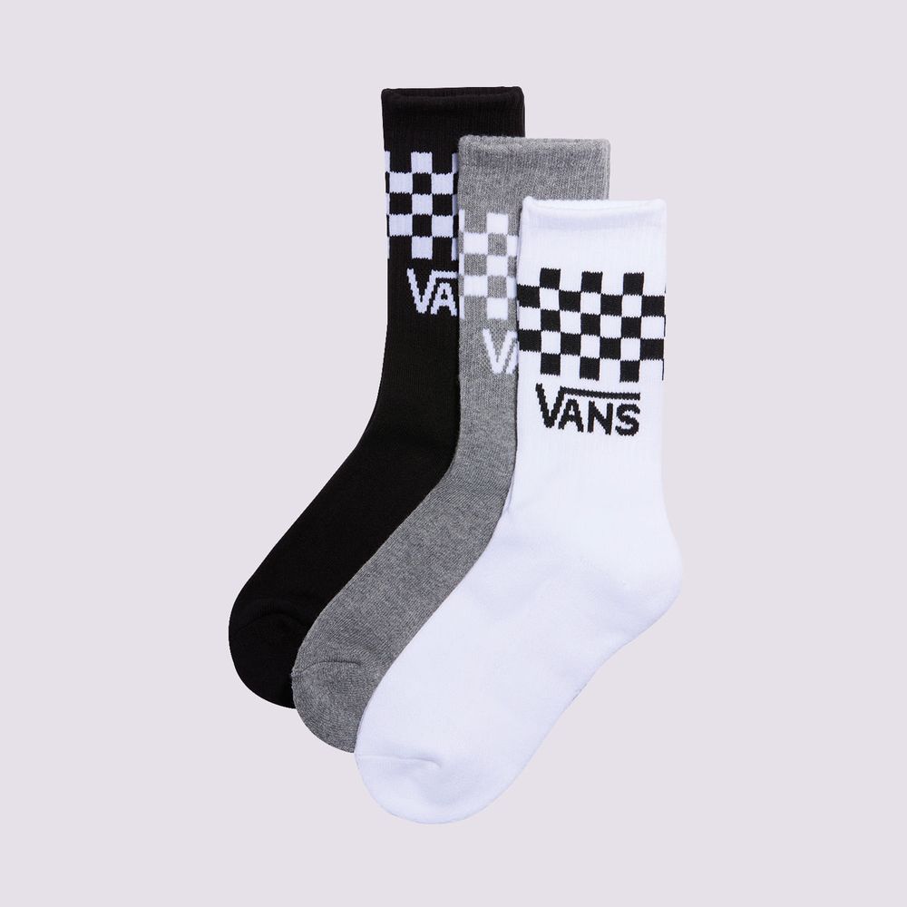 Medias-Negras-Classic-Check-Crew-Hombre-Vans
